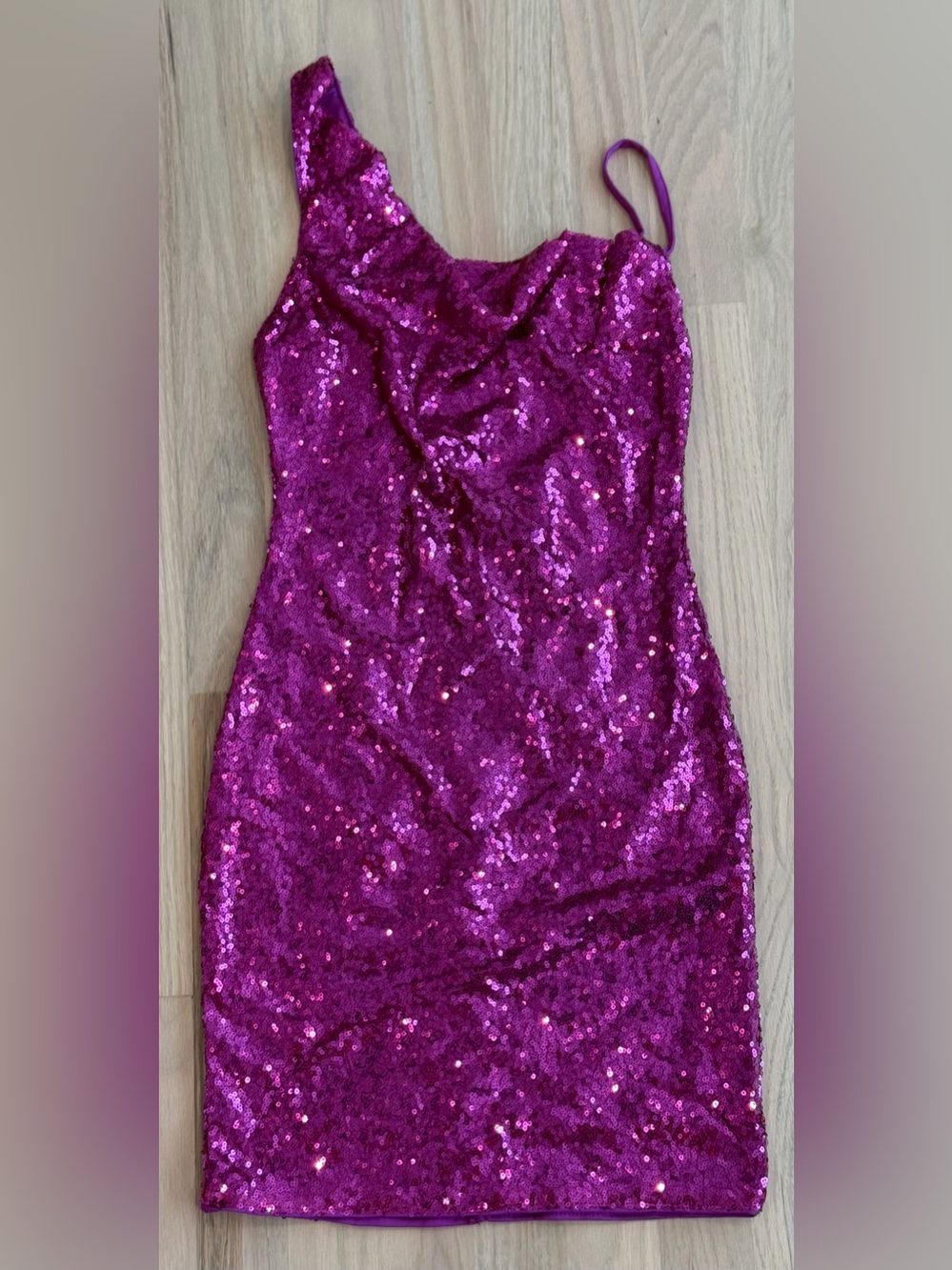 Hello Molly Girls Sequin Magenta Party Dress